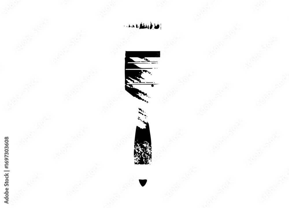 Poster vector abstract hourglass with flowing particles.