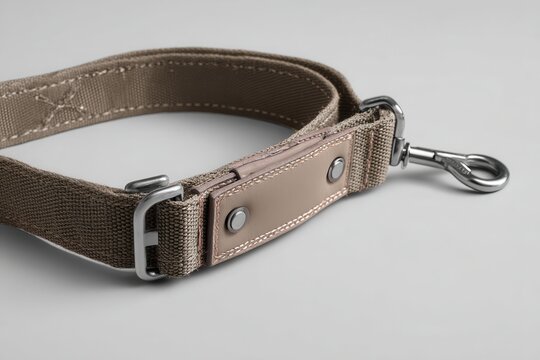 Stylish and Adjustable Dog Leash in Neutral Color with Metal Hook and Durable Fabric for Pet Owners