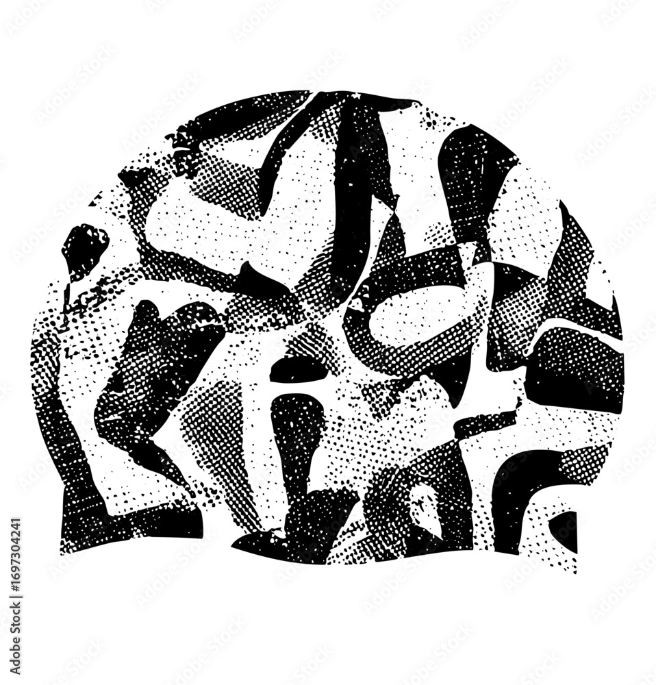Aufkleber vector abstract black and white organic shapes create a dynamic composition.