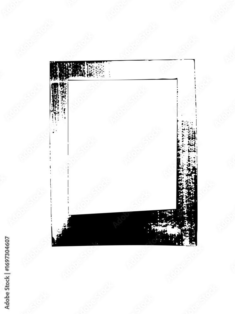 Aufkleber vector distressed square frame with textured edges.