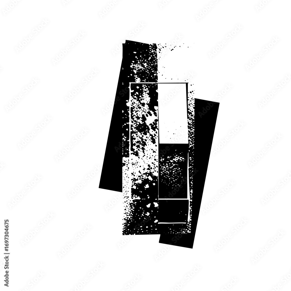 Aufkleber vector abstract stacked rectangles with distressed texture create a modern .