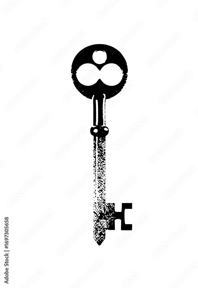 Poster vector dissolving key with particle effect