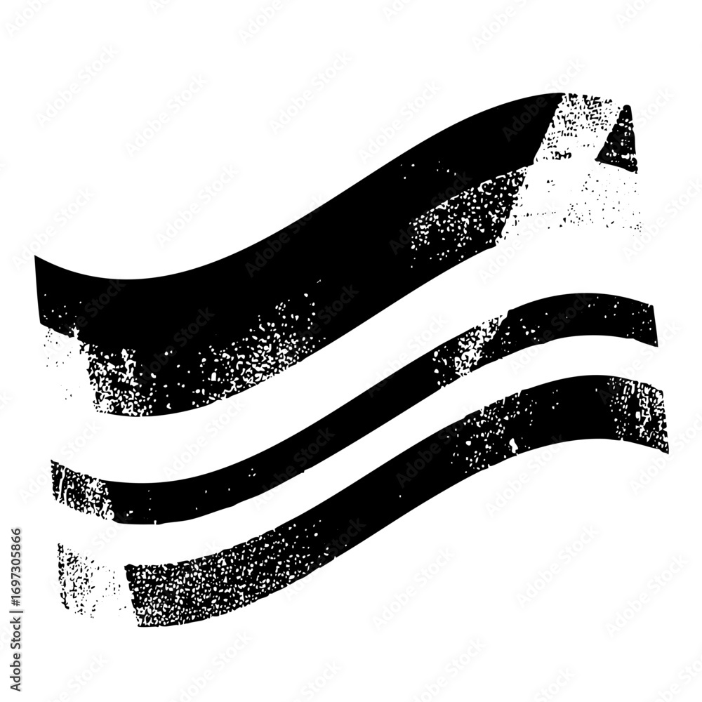 Poster vector abstract black wavy lines create a dynamic element.