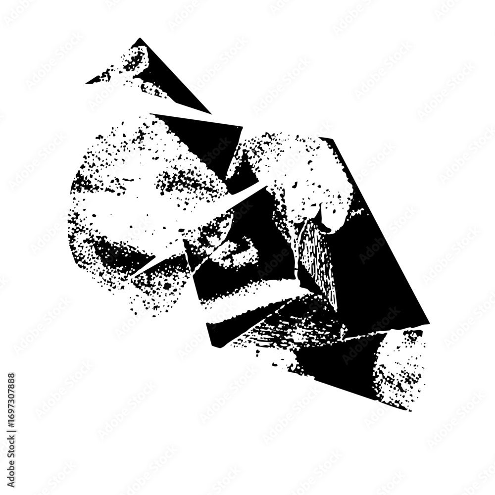 Aufkleber vector abstract portrait of a man with geometric shapes