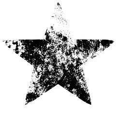 Vector Distressed star with a grunge texture.