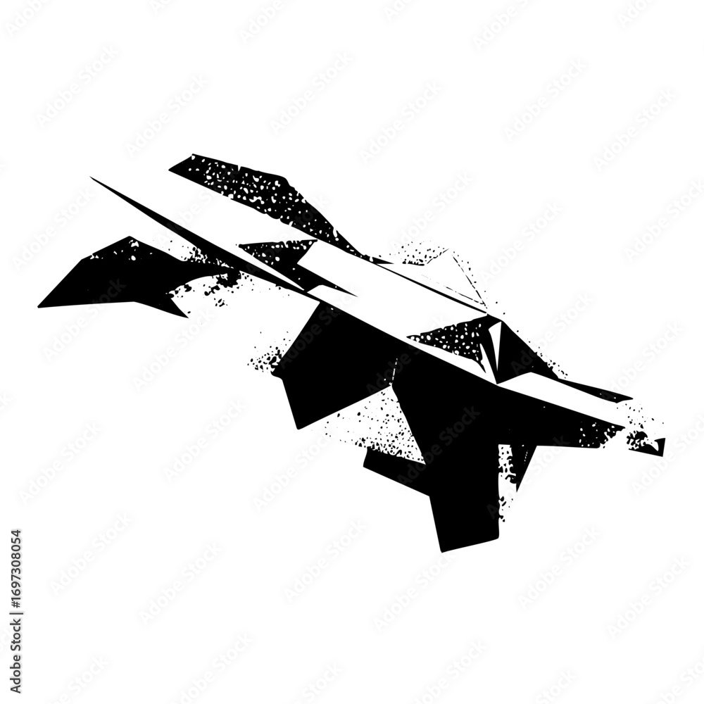 Aufkleber vector abstract black shapes create a dynamic fragmented composition.
