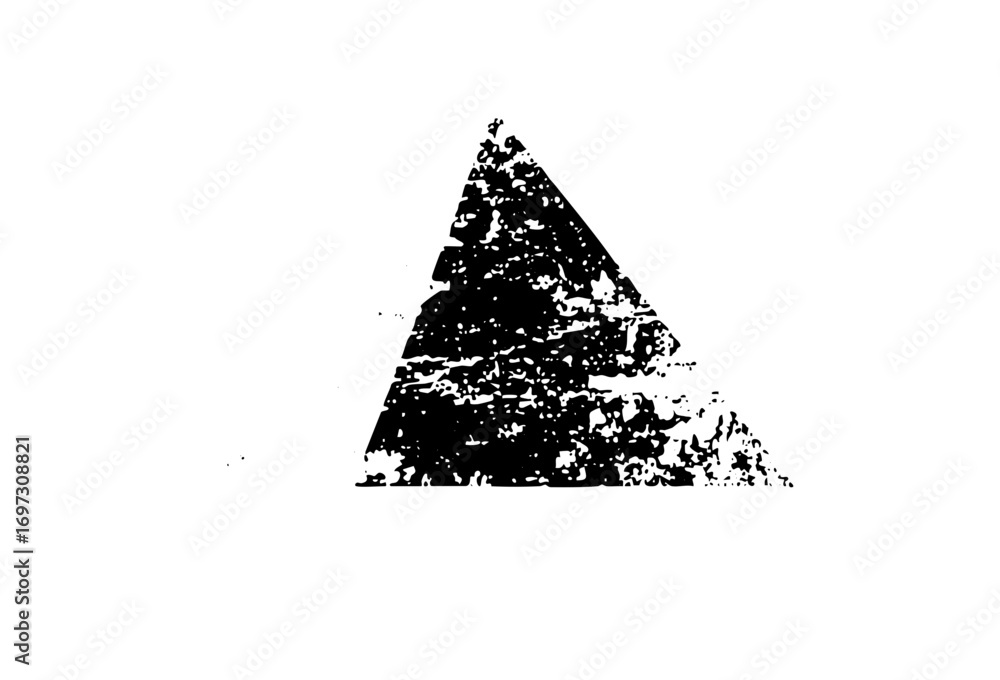 Poster vector abstract triangular shape with a distressed texture.