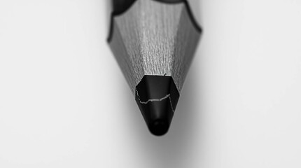 Closeup Broken Pencil Tip.