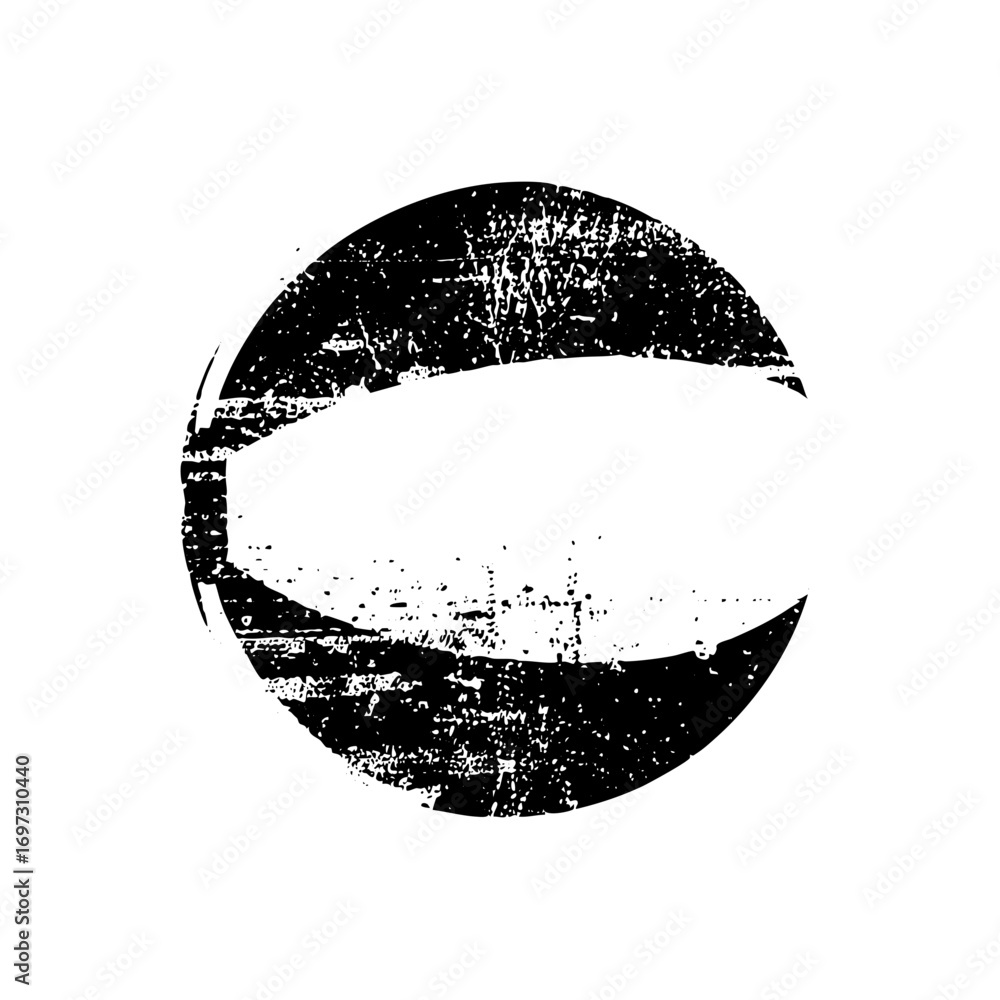 Aufkleber vector abstract circular with distressed texture.