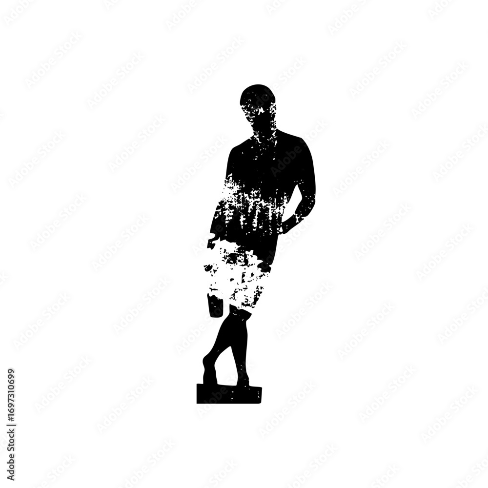 Poster vector abstract statue of a classical figure