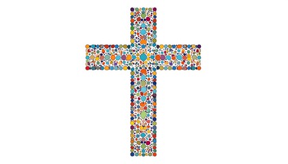 Obraz premium Colorful cross design