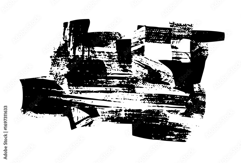 Poster vector abstract black shapes create a dynamic geometric composition.