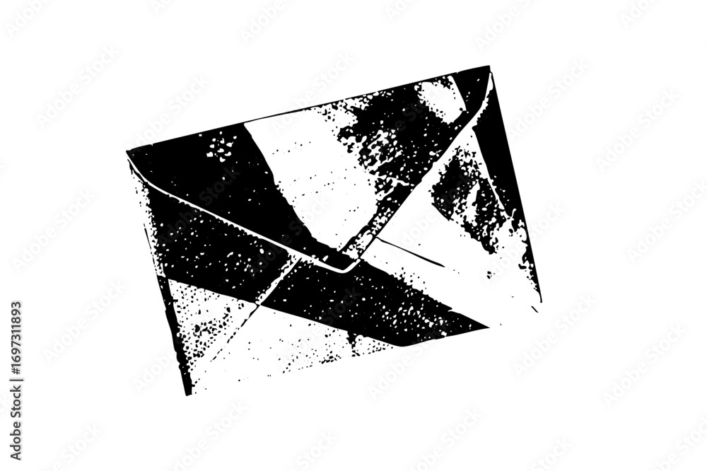 Poster vector abstract envelope with geometric shapes.
