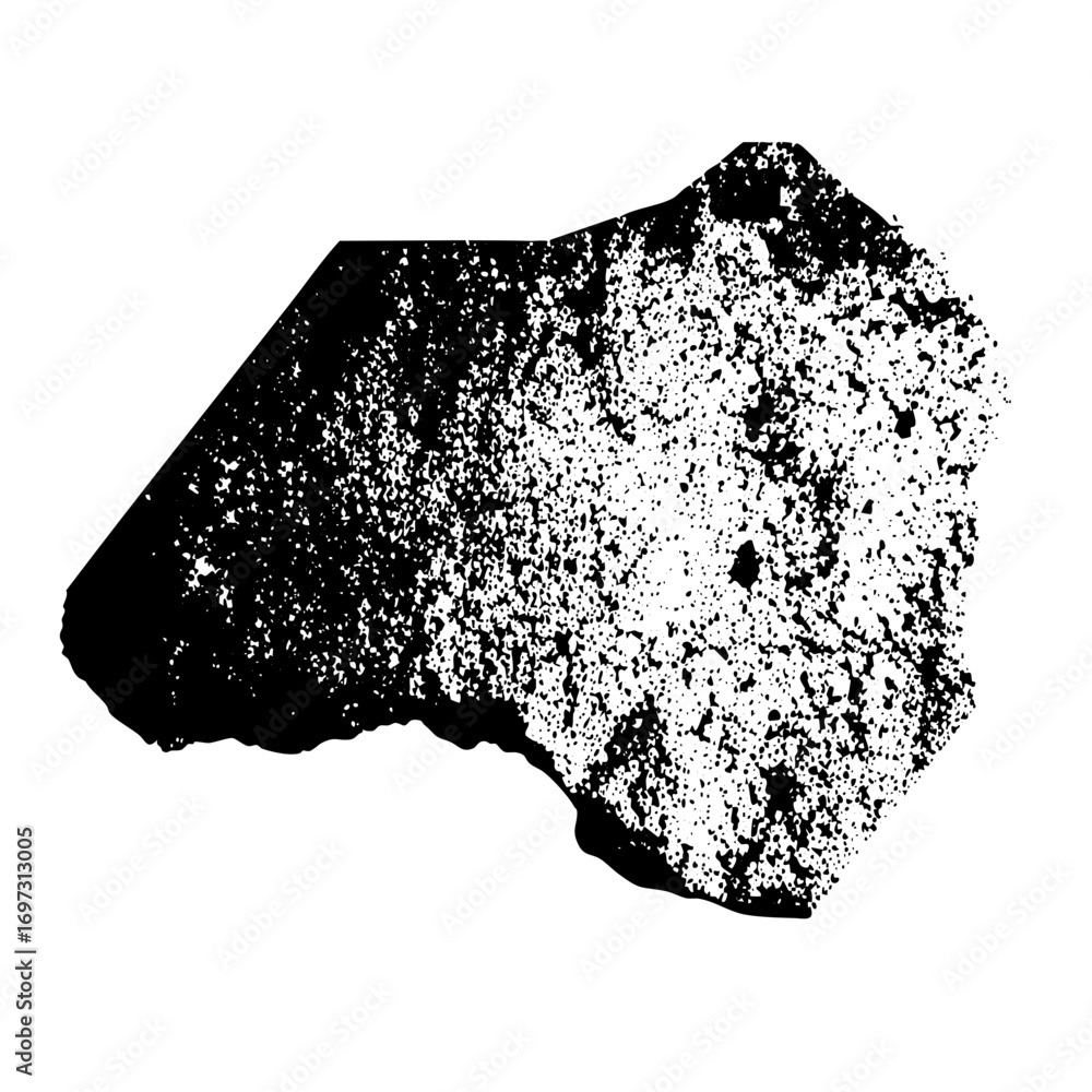 Poster vector abstract stone shape with speckled texture.