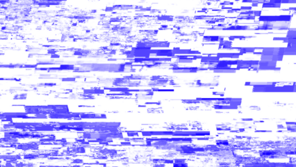 Retro VHS Glitch Banner with Color Pixel Distortion on Transparency. Techno glitch style backdrop. Glitched banner with TV noise, poster design template in futurism style. Data noise texture