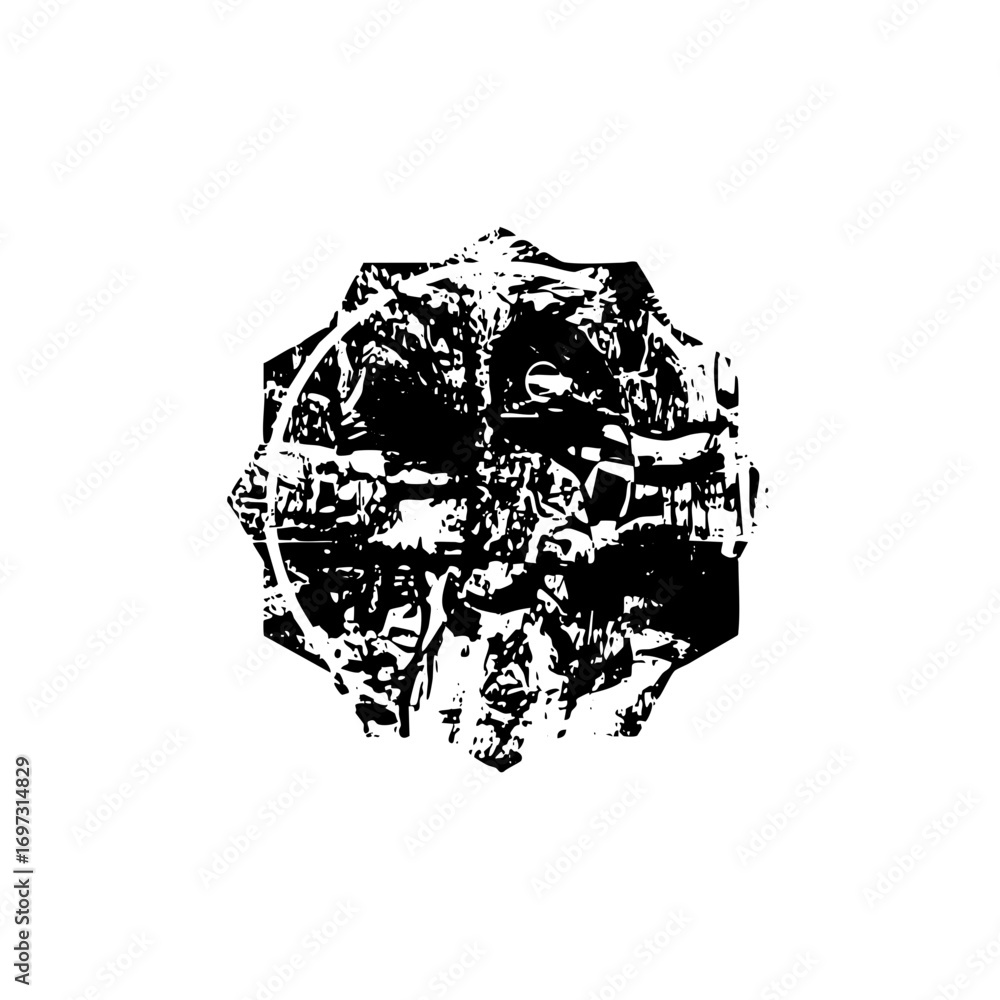 Aufkleber vector abstract geometric skull with fragmented .