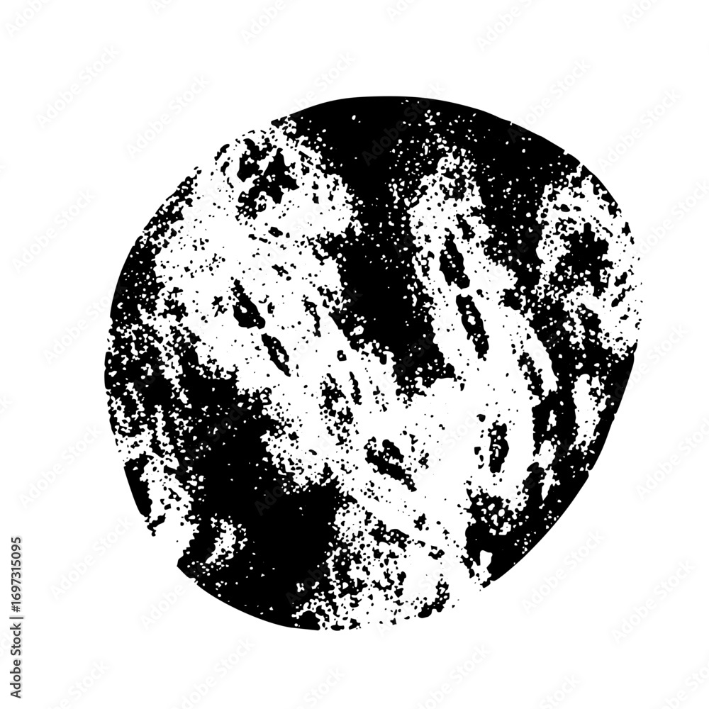 Poster vector abstract distressed circular with textured surface.