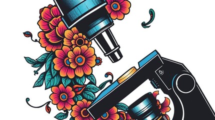 Microscope Floral Design.