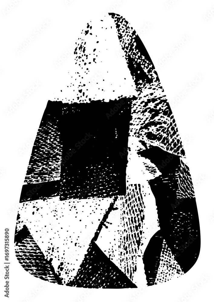 Poster vector abstract geometric shapes create a dynamic monochrome composition.