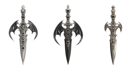Elegant Gothic Fantasy Daggers with Intricate Designs and Details