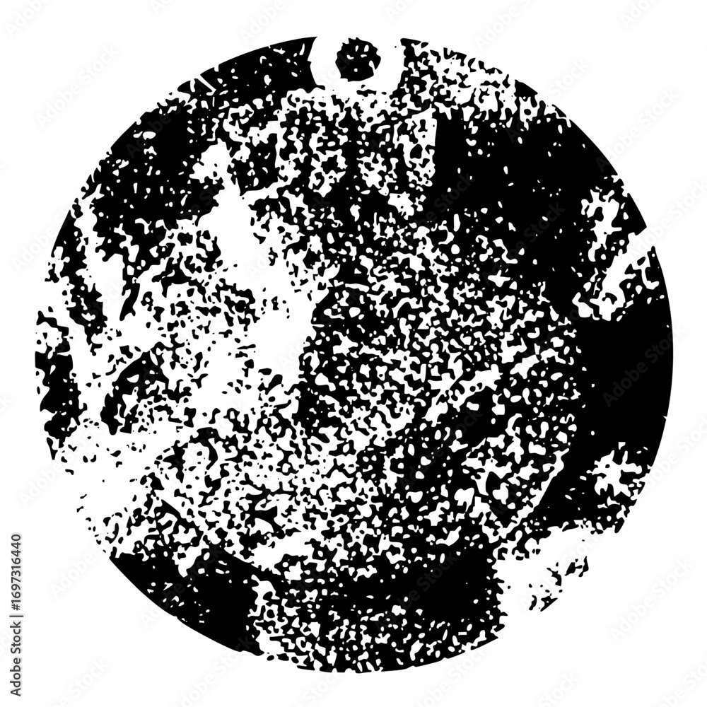 Aufkleber vector abstract circular features distressed texture and organic shapes.