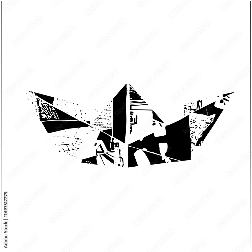 Poster vector abstract geometric shapes create a dynamic fragmented composition.