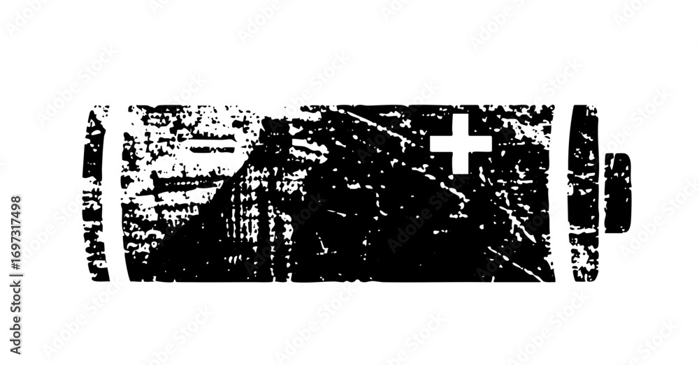 Poster vector abstract plus sign with distressed texture.