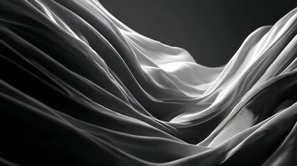 Monochromatic abstract background with flowing fabriclike waves, creating a sense of movement and elegance