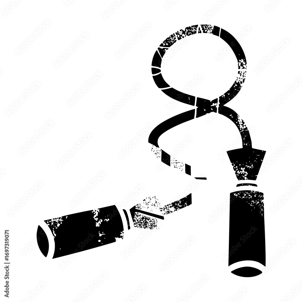 Poster vector distressed spray can with looping element