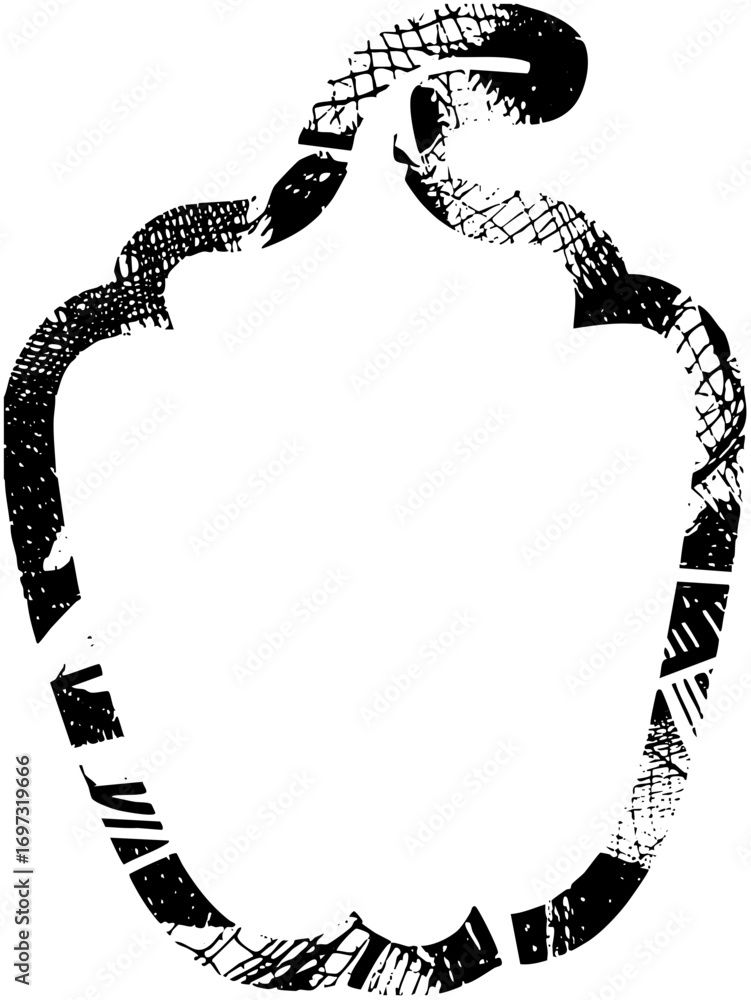 Aufkleber vector serpentine frame encircles an empty space crafted from textured snake .