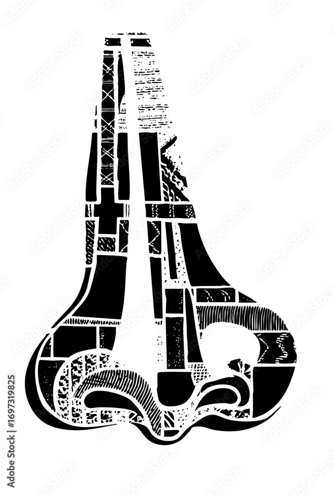 Poster vector abstract calligraphic features flowing shapes and geometric .
