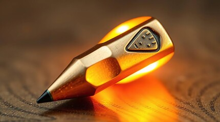 Golden Pencil on Vintage Paper.