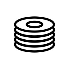 Filament Spool Line Icon of 3D Printing Set