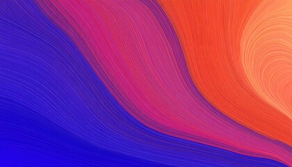 Abstract wavy lines in vibrant fuchsia, orange, and blue