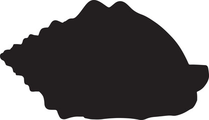 Abstract Black and White Blob Shape with Wavy Edges Design Element