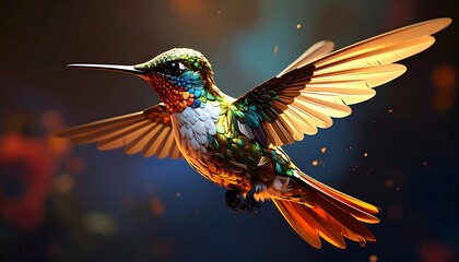Obraz premium Hummingbird digital rendering
