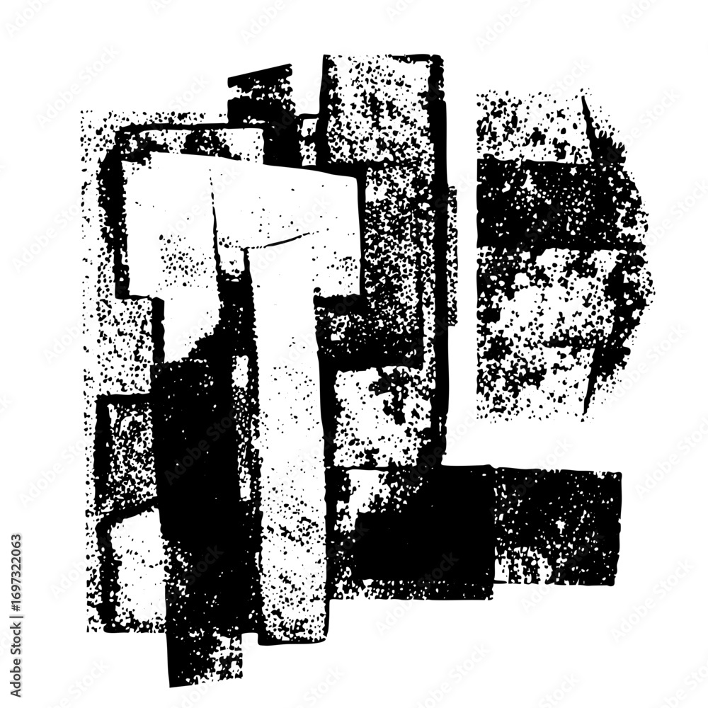 Poster vector abstract geometric letterforms create a distressed typographic .