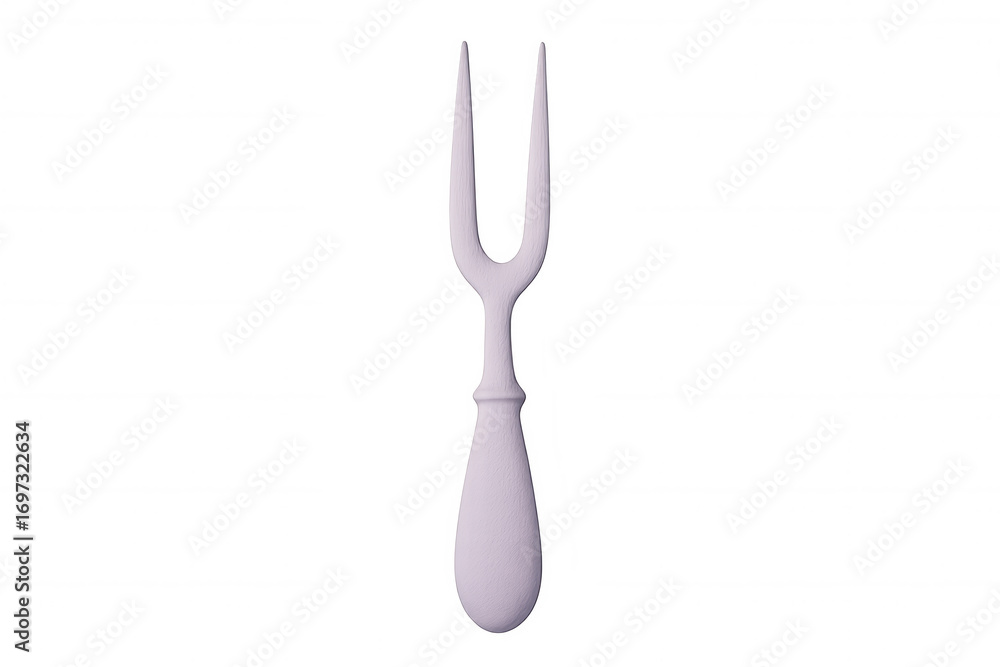 Poster 3d rendering of a light purple fork isolated on a transparent background, perfect for projects relat