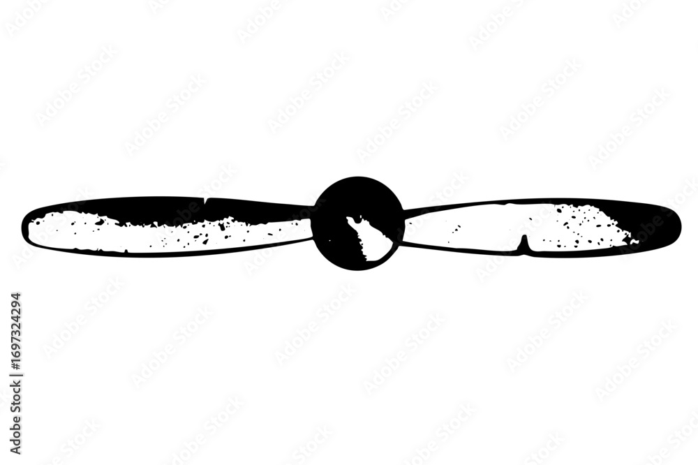 Poster vector abstract propeller with central hub.