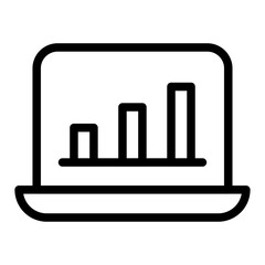 Data Analytics Line Icon of Big Data Icon Set