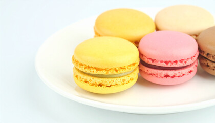 Colorful French Macarons: A Delicious Dessert and Sweet Treat