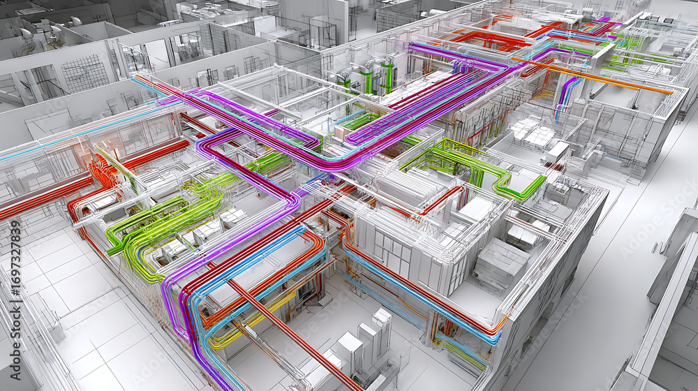 Aufkleber genetic algorithms for efficient hvac routing in 3d bim models