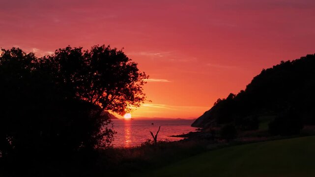 Beautiful sunset from Rogaland - Norway