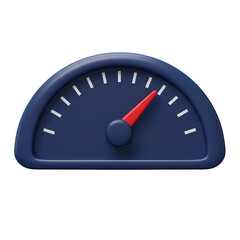 Indicator Display Showing Mid Level on Transparent Background for Design