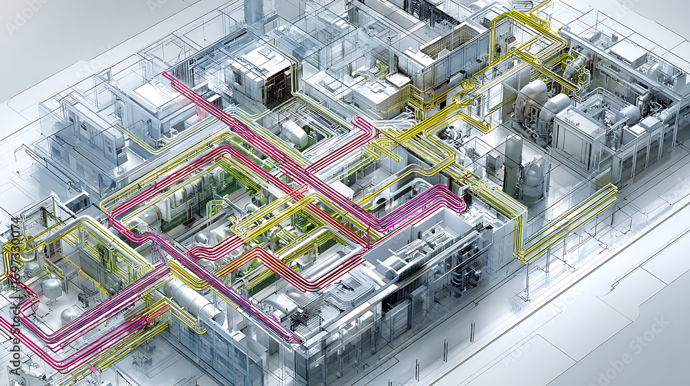 Aufkleber genetic algorithms for efficient hvac routing in 3d bim models