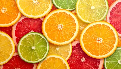 Obraz premium Colorful citrus slices