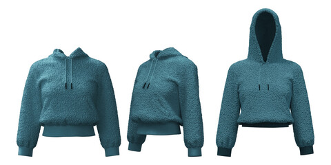 Versatile and comfy dense fleece hoodie design © puruan