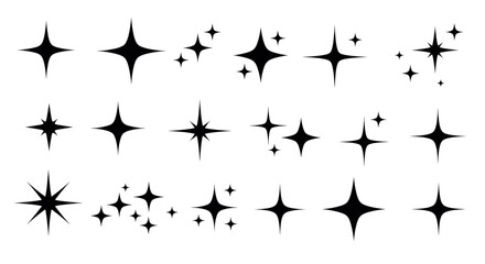 Naklejka premium Shooting stars icon vector design isolated on white background