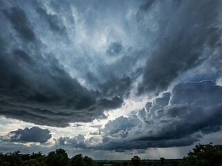 storm clouds over the city