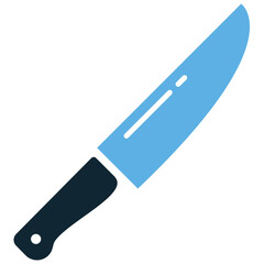 Knife icon vector. Perfect for kitchen, cooking, and food preparation themes. A simple, clear symbol representing a common tool used for cutting ingredients.